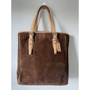 Vintage 7596 Coach Brown Suede Handbag